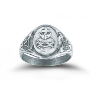 HMH Sacred Heart Sterling Silver Signet Ring